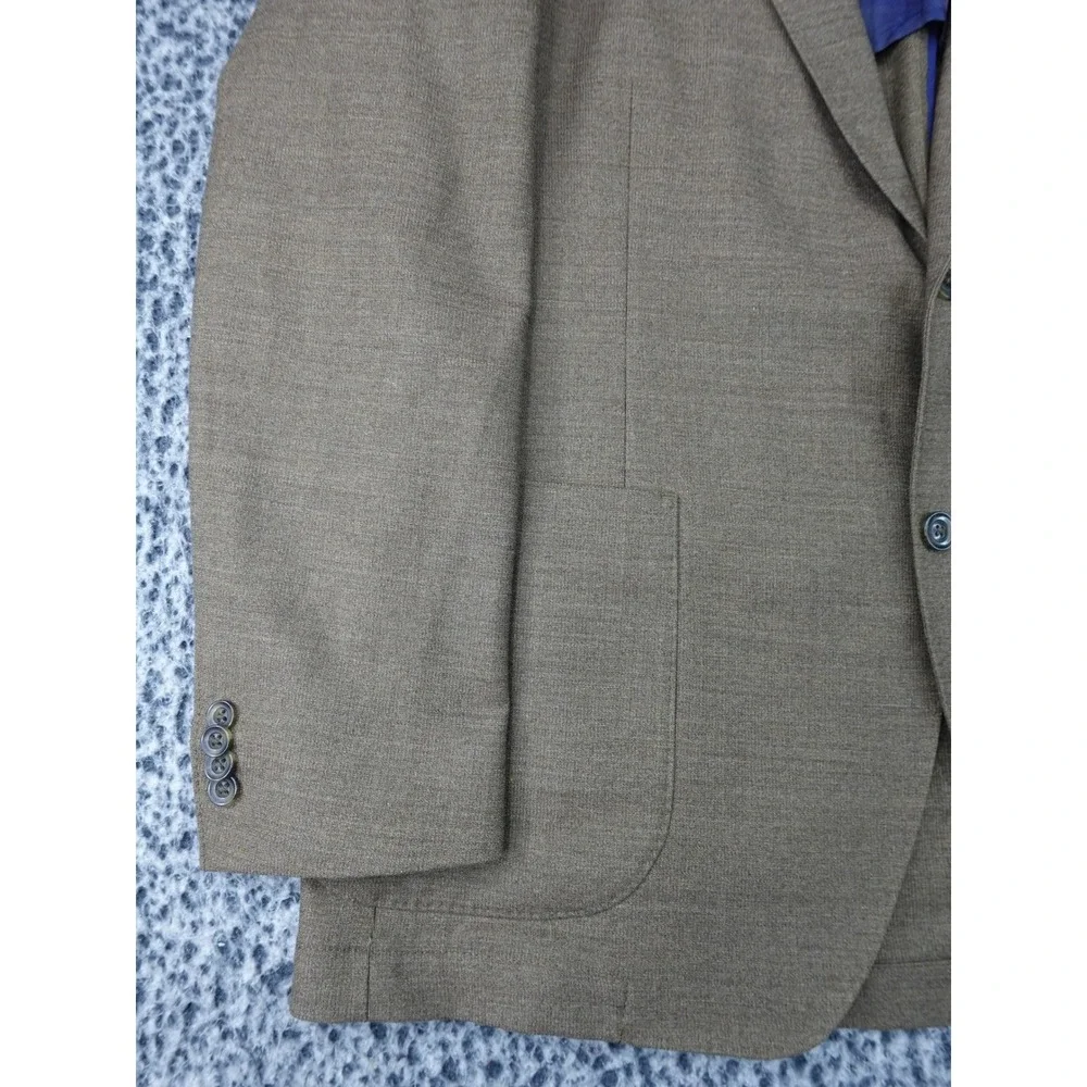 Kroon Sport Coat Mens 46L Brown Good 100% Wool Bono 2 Two Button Blazer